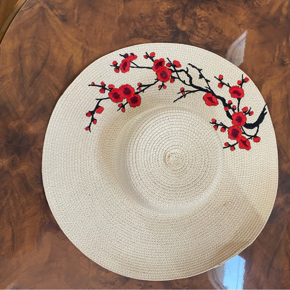 Cherry Blossom Straw Hat
